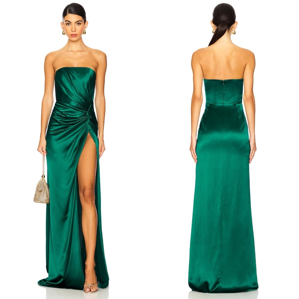 NWT Sau Lee Hera Gown Emerald Green